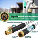 200FT Metal Garden Hose 304 Stainless Steel Flexible Water Hose - No Kink & Tangle Heavy Duty Pipe with Nozzle, Durable 3/4 Metal Fittings and Valve - Rust Proof Puncture Proof for Yard Lawn
