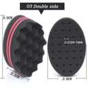 5 Pcs Curl Brush Set - Magic Twist Brush, Sponge Hair Pick for Men and Women (Blend) (Red)