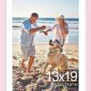 decorUhome 13x19 Picture Frame Fits 11x17 Photos with Mat, Pink