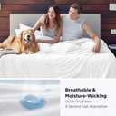 Bedsure Cooling Comforter Queen Size - Cooling Blankets for Hot Sleepers, Lightweight Comforter for Summer with Dual-Sided Cool Tech, Soft Breathable Cold Blanket for Sleeping, White, 88x88 Inches