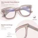 Madison Avenue Blue Light Blocking Glasses Oversized Fashion Blue Light Glasses for Women Anti Eyestrain & UV Protection Computer Eyeglasses (Milk Grey Brown)