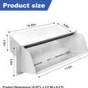 Wall Vent Cap for Microwave & Range Exhaust Vent Hood, 3-1/4" x 10" Exhaust Vent, White, for Kitchen Bathroom RV Exterior Duct Ventilation