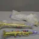 Lewtemi Set of 3 Saxophone for Kids Musical Instruments Toy Saxophone Toy Trumpet and Clarinet with 8 Colored Coded Keys Teaching Songs Gifts for Toddlers Children(Gold)