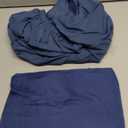 TILLYOU Baby Crib Sheets for Boys Girls, Super Soft Toddler Bed Sheets, 2 Pack Sheets for Standard Crib Mattress 28x52in, Navy and Stone Blue