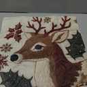 PICKFORU Christmas Throw Pillow Covers 18X18 Set of 4,Christmas Tree Santa Claus Snowman Reindeer Winter Holiday Cushion Case, Xmas Decorative Pillow Cases, Outdoor Living Room Pillow Covers