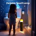 Light-up Wall Torch Lamp with 3 Lighting Levels, Hand Held & Wall Mountable Table Lamps, USB Rechargeable Night Light, Costume Cosplay Bedside Lamp for Home/Office Decor (1-color)