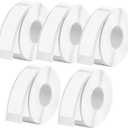 D30 Label Tape, 5Rolls 12x40mm White Thermal Label Paper for Phomemo D30 Labels Printer Maker Tape Refill Replacement for Print Master D30 Labels Refill 12mm x 40mm (0.47 x 1.57 Inch) White