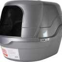 Natures Miracle Hooded Flip Top Litter Box for Cats, With Built-In Odor Control Charcoal Filter (Silver/Grey)