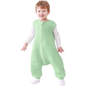 HOMEAL 1.0 TOG Sleep Sack, Sleeveless Toddler Sleep Sack with Feet, Breathable Baby Wearable Blanket, 3T-5T, Sage