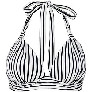 Women's Retro 50s Plaid Pattern Polka Dot Halter Molded Soft Pads Vintage Bikini Swimsuits Tops XL