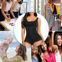 SHAPERX Women's Fajas Colombianas Shapewear Postpartum Tummy Control Body Shaper Girdles Compression Garment (Black, S)