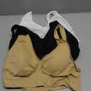 Vermilion Bird Women's 3 Pack Seamless Comfortable Sports Bra with Removable Pads (Black &White &Nude)
