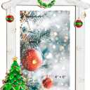 2025 Christmas Metal Picture Frame | 4x6 / 5x7 Holiday Premium Frame with Snowflake & Festive Designs | Elegant Home Dcor & Christmas Gift Choice (white-gold house)