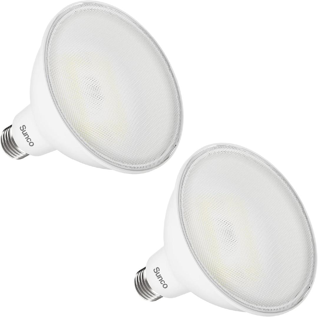 Sunco PAR38 LED Flood Light Outdoor Bulb, Exterior Waterproof Spotlight Lighting, 2800 LM, 20W (250W Equivalent), 3000K Warm White, Dimmable, E26 Medium Base UL 2 Pack