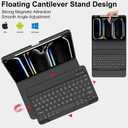 for iPad Pro 13 inch Case with Keyboard (M5 2025 / M4 2024), Magnetic Detachable Keyboard, Slim Smart Folio Cover with Pencil Holder for iPad Pro 13'' M4, Multi-Viewing Angles, Auto Sleep/Wake (Non-backlit Dark Black)
