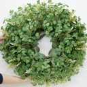 26" Large Eucalyptus Wreath for Front Door Spring Summer Greenery All Season Green Year Round Artificial Eucalyptus Leaves Wreath for Porch Farmhouse Home Wall Window Outdoor Indoor Decorations