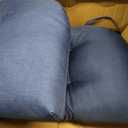 Arden Outdoor Wicker Settee Cushion, 41.5 x 18, Rain-Proof, Fade Resistant Sapphire Blue Leala