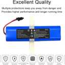 Upgraded 6400mAh 14.4V 92.16Wh Battery - Compatible with Eufy Robovac L70 Hybrid Series Robot Vacuum Part Number INR18650M26-4S2P Sweeping Robot Battery