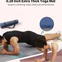 KEEP Yoga Mat - Premium 7mm Thick Exercise Mat, Anti-Tear 32'' Extra Wide Fitness Mat with Strap for Men & Women, Non Slip Pilates Mat for Home Yoga, Pilates, Gym, Stretching, Floor & Fitness Workouts