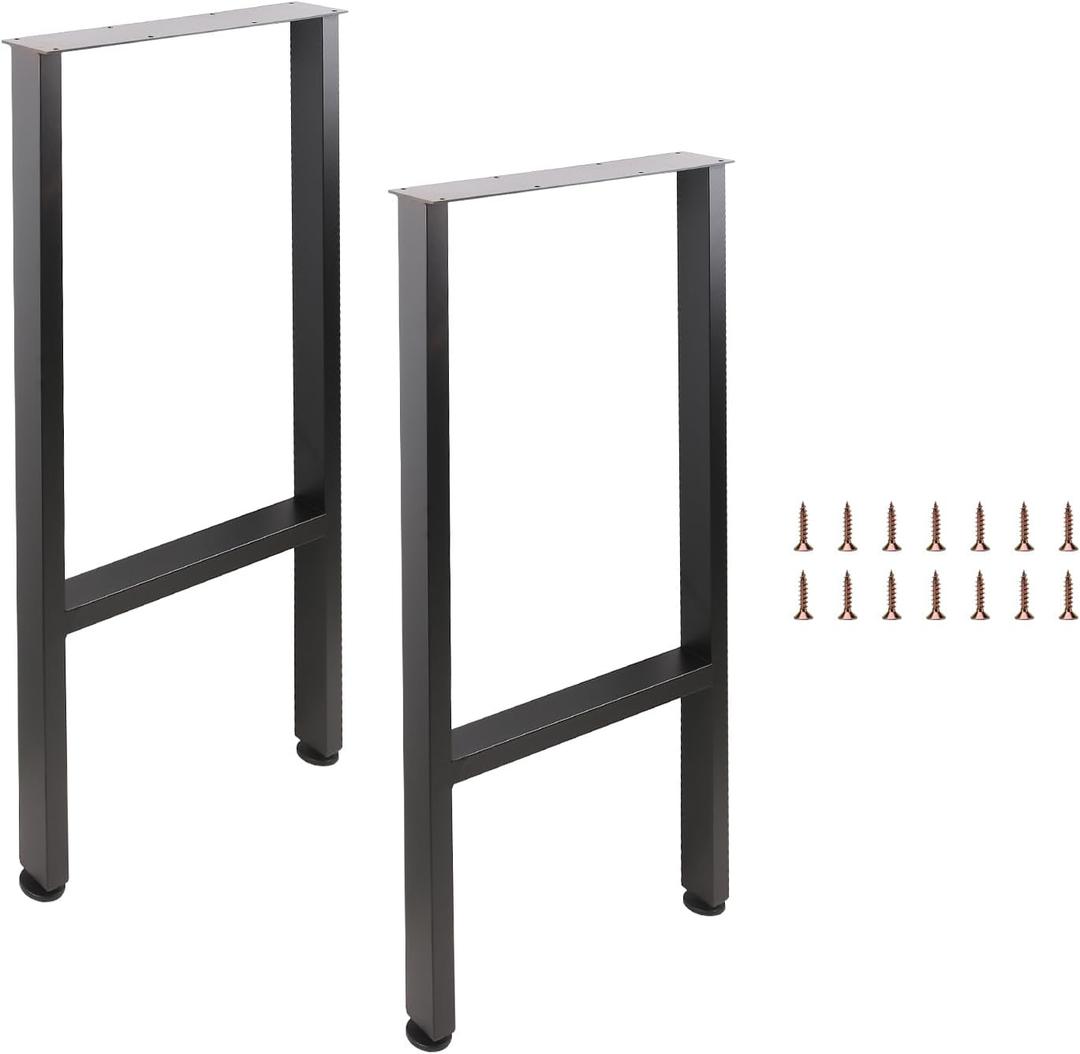 Counter Height Table Legs 36 inch, Bar Height Table Legs, Heavy Duty Metal Legs for Table, Home DIY Furniture Legs, Set of 2 (H Shape)