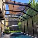 Sun Shade Screens for Outdoor Patio,6.5 x 8 FT Pergola Shade Cover Canopy with Grommets, Patio Privacy Screen Shade Cloth for Garden,Mocha 90%