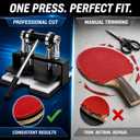 Table Tennis Rubber Cutter, Blade-Safe Paddle Trimmer, 2 Blades