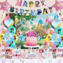 113PCS Birthday Party Supplies and Decorations for Kids, Serves 10 Guests with Backdrop, Invitation Cards, Banner, Cake Topper, Foil Balloon, Balloons, Stickers, Well-designed Themed Party Supplies