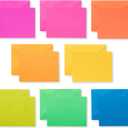 American Greetings Single Panel Blank Cards with Envelopes, Neon Rainbow Colors (100-Count)