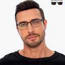 READITEASY 3 Pack Reading Glasses Men 2.75 Blue Light Blocking, Readers Men with Spring Hinge Reduce Eyestrain/UV/Dryness, Mens Reading Glasses 2.75+, 3 Pack( Black Brown Gray)