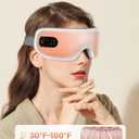 Eye Massager with Heat, 7 Heating and Vibration Modes, Eye Mask, Birthday Gifts for Women, Men, Friend, Mom and Dad, Sleep Mask for Relax, Migraine Relief, Improve Sleep, White
