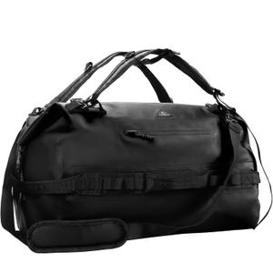 Haimont Large Waterproof Duffel Backpack Roll-Top Heavy Duty Dry Duffle Bag for Boating, Travel, Motorcycle, Kayaking, Camping, 60L (Black)