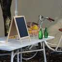 Freestanding Wooden A Frame Double Sided Chalkboard for Tabletop Menu Board, Wedding Message Sign