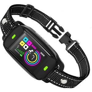 Bark Collar for Large Medium Small Dogs, Safe & Humane Bark Collar with Beep Vibration, Recordable & Rechargeable Bark Collars, Smart Protection Technology Waterproof Dog Training Collar (Black)