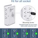 Multi Plug Outlet Surge Protector Nikleb, 12 Electrical Outlets Extender with 4 USB Charging Ports Total 4.8A, Wall Plug Expander 3 Prong for Room, Office, Gaming, Cord Organizer Accessories