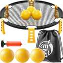 TEMI Outdoor Game Set - Includes 6 Balls, Net and Carrying Bag, Beach Ball Game for Adults, Kids, and Family, Played Outdoors, Indoors, Lawn, Beach, Backyard, Yard and Park