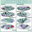 Geosar Men's 2 Pcs 80s 90s Outfit for Men Hippie Shirts and Shorts Set with Hat Neon Disco Halloween Party Costume Clothes (M)