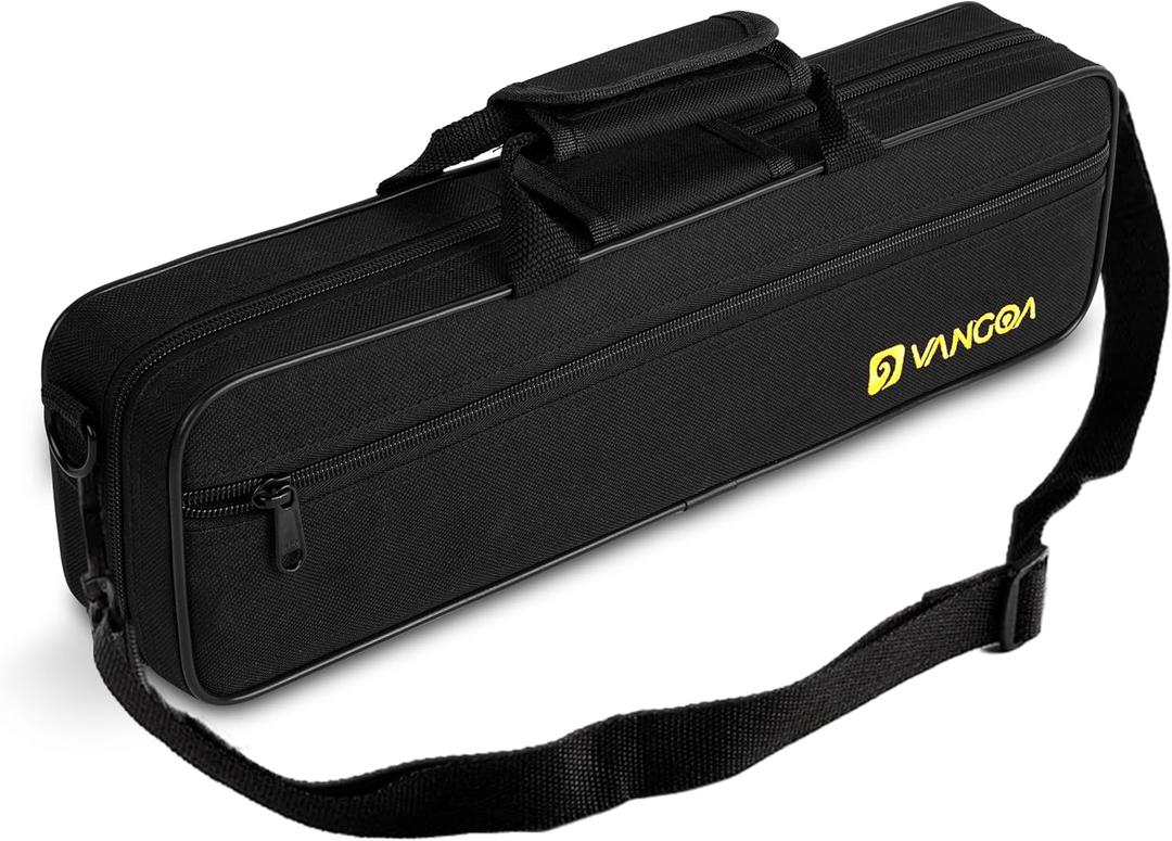 Vangoa Flute Case Carrying Bag Waterproof Lightweight for 16 Holes Flute C Foot with Adjustable Shoulder Strap and Exterior Pocket
