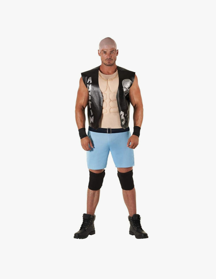 Morph Stone Cold Steven Austin Costume Men, Stone Cold Steve Austin Vest, WWE Costume Adult, Halloween Costumes for Men Size XL