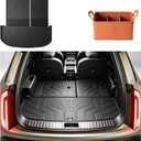 Prosheve Cargo Trunk Mat with Backrest Mats for 2027 Kia Telluride,All Weather Protection TPE Custom Fit Cargo Liner Telluride Accessories,Black