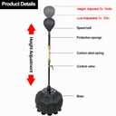 INNOLIFE Boxing Fast Respond Speed Bar Heavy Duty Punching Equipment Adjustable Height from 57"~74.8" Boxing Skills Training Free Standing