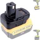 Biswaye Adapter Compatible with De-Walt 20V Battery to Replacement for Ryobi 18V One+ Battery, Adapter Compatible with Mil-Waukee M-18 Batteries to Replacement for Ryobi 18V Batteries P102 P189 P107