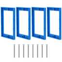 4pcs Electrical Box Extenders, 1/4" Receptacle Outlet Box Extenders Single Gang Extender with 8 Screws Outlet Extender for Electrical and Power Socket Switch (Thin Style)