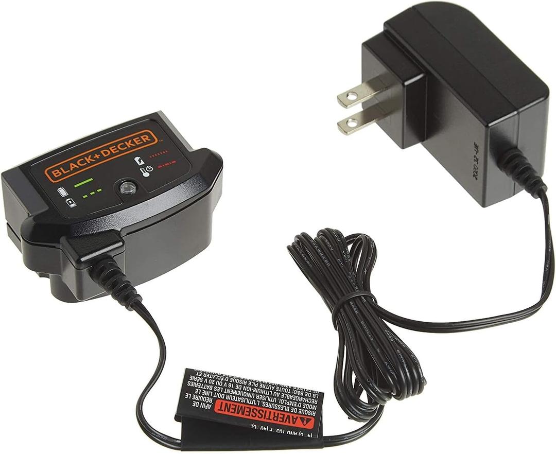 BLACK+DECKER 20V MAX Lithium Battery Charger, Compatible with 12V and 20V Battery, Battery Sold Separately (LCS1620B)