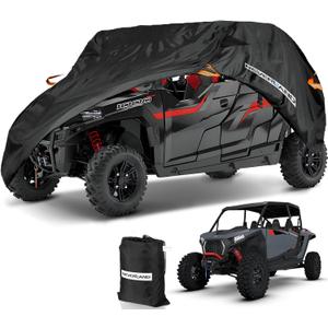 NEVERLAND UTV Cover Heavy Waterproof Denier Oxford Cloth for Polaris RZR Yamaha Can-Am Defender Kawasaki Ranger Cover 4-6 Passenger Black