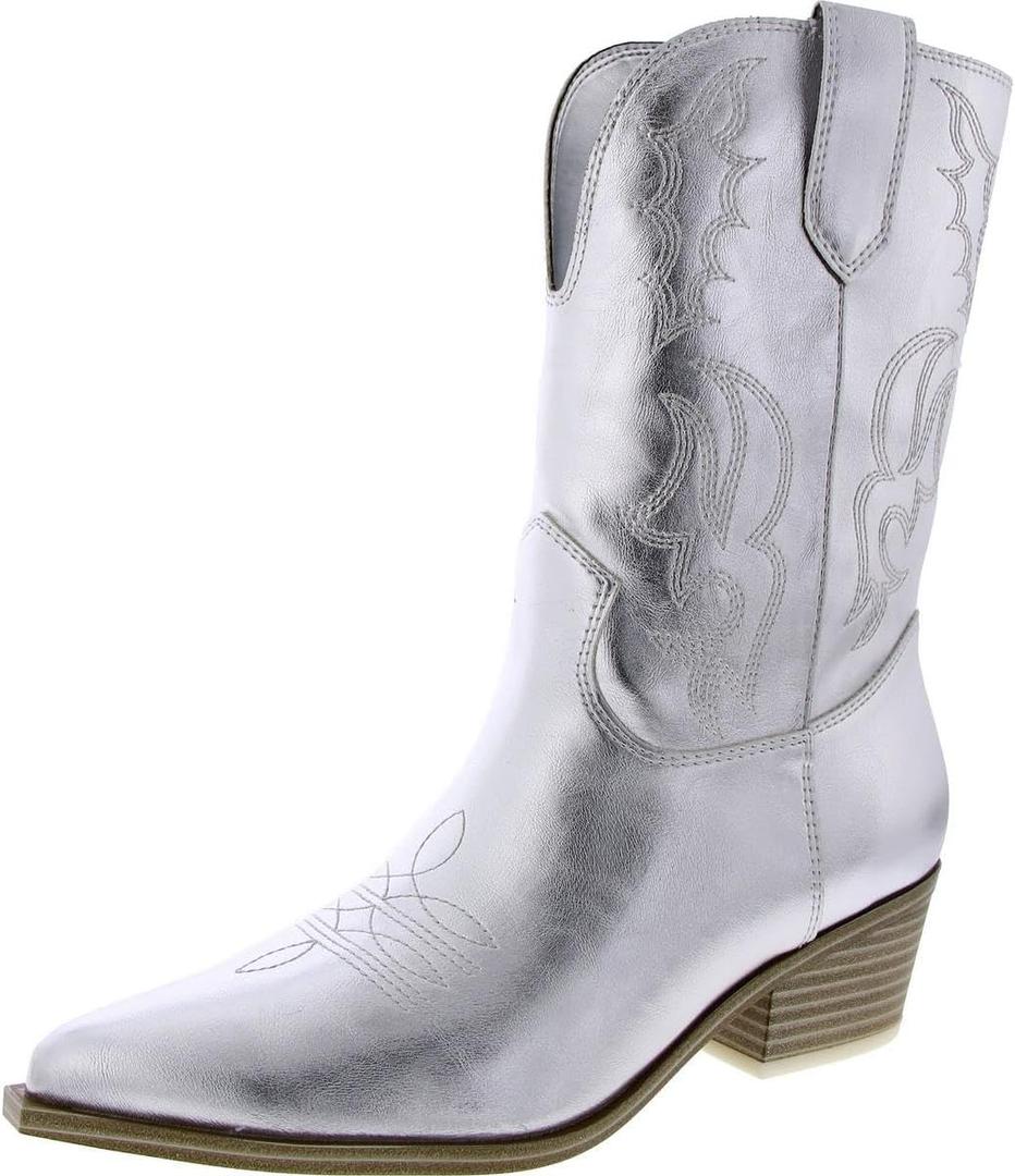Nine West Women's Yodown,Silver, Size 6.5M