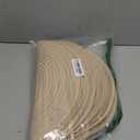 SHACOS 15 inch Beige Round Placemats Set of 12 for Dining Table Woven Braided Circle Place Mats Kitchen Placemat Washable Table Mats