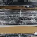 Seventable Full Size Bed Frame with Charging Station & LED Lights, Upholstered Headboard with Storage Shelves, Metal Platform with Under Bed Storage, No Box Spring Needed, Easy Assembly, Dark Grey