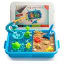 KipiPol Sensory Toys for Toddlers 3-4, 5-7 Sensory Bin W 3000 Water Beads, 1.5 LB Play Sand, 10 Sand Toys, 6 Sea Animal Toys, Dino Eggs - Fine Motor Skills Toys and Sensory Activities for Kids Ages 3