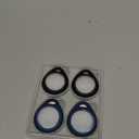 UNBREAKcable AirTag Holder for Apple - 4 Pack Air Tag Case [Fit Tightly Design] [Easy to Install] [Hold Securely] Waterproof TPU Protective Cover with Metal Keychain for Kids,Pet,Luggage,Backpack,Keys (Black & Blue)