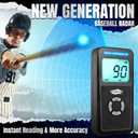 Upgrade Smart Baseball Radar - Larger LCD Display Speed Radar Gun for Swing,Hitting,Pitching Training,Handheld Coaching Radar Gun Baseball Speed Training Equipment for All Baseball Player